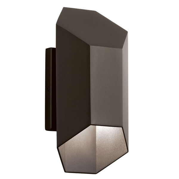 Estella Textured Architectural Bronze LED Outdoor Wall Sconce, image 1