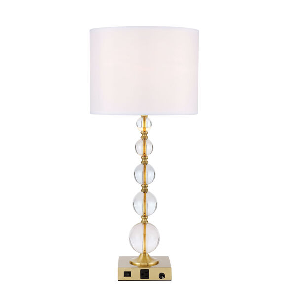 Erte Brushed Brass One-Light Table Lamp, image 5