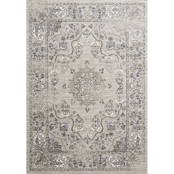 Joaquin Dove and Gray 7 Ft. 10 In. x 10 Ft. 10 In. Power Loomed Rug, image 1