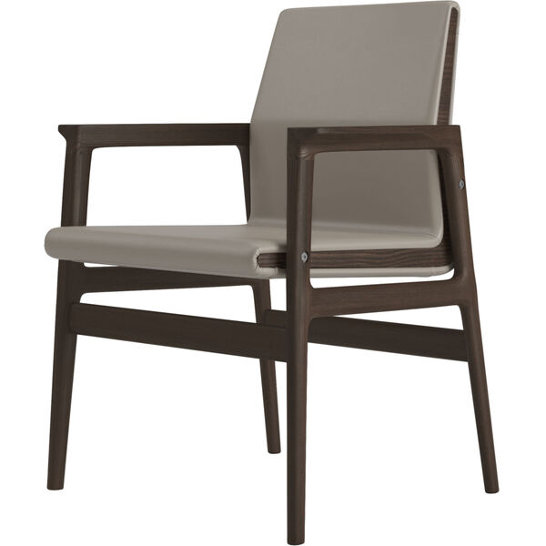 Stanton Castle Gray Eco Leather Dining Arm Chair, image 2