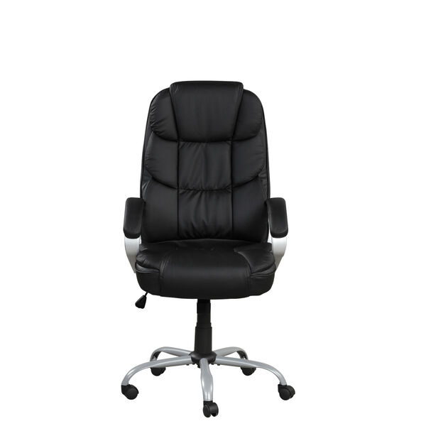 Rylan Black Gaming Office Chair with Faux Leather, image 1