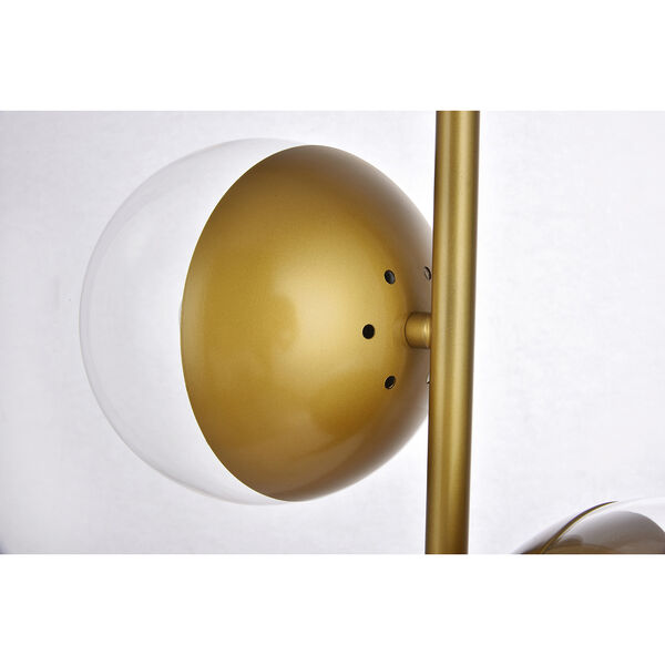 Eclipse Brass Two-Light Table Lamp, image 5