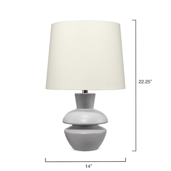 Foundation Matte Frosted Grey Ceramic One-Light Table Lamp, image 4