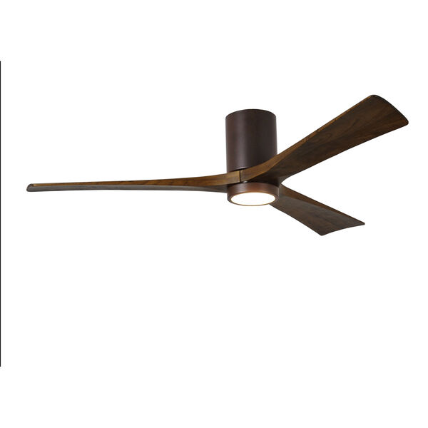Irene-3HLK Textured Bronze 60-Inch Ceiling Fan with LED Light Kit and Walnut Tone Blades, image 3