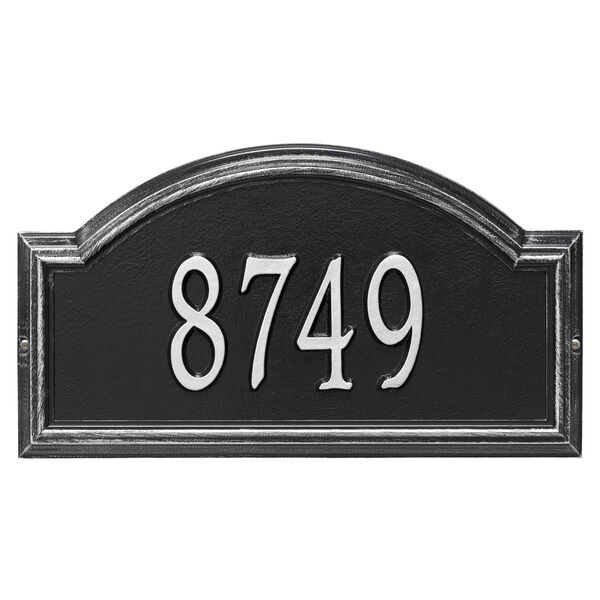 Personalized Providence Arch Wall Address Plaque in Black and Silver, image 1
