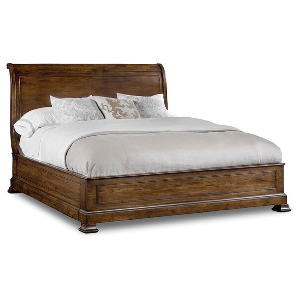 Archivist King Sleigh Bed with Low Footboard, image 1