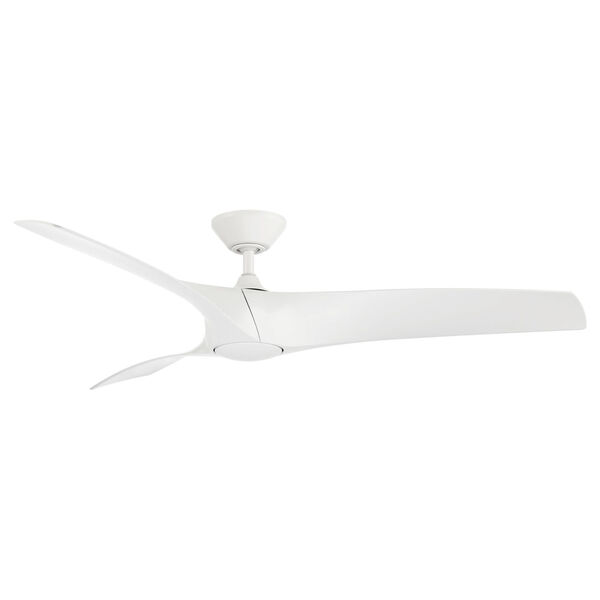 Zephyr Matte White 62-Inch ADA LED Ceiling Fan, 2700K, image 4