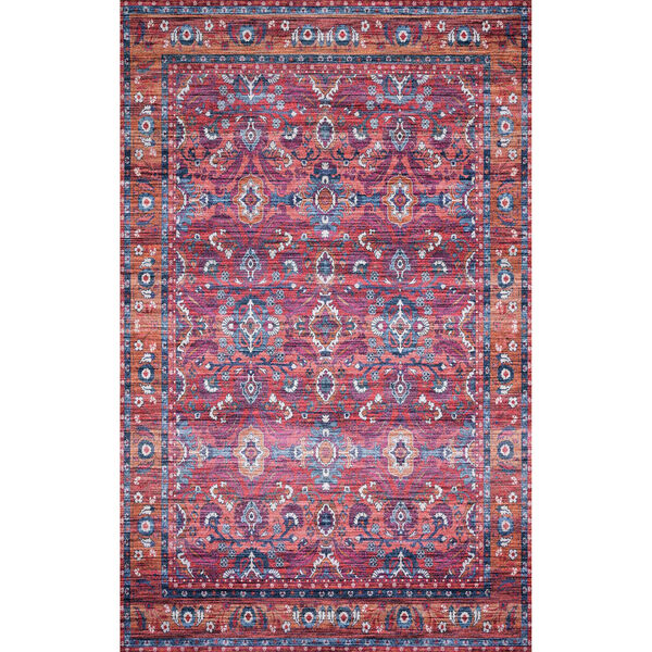 Cielo Berry and Tangerine Rectangular: 8 Ft. x 10 Ft. Rug, image 1