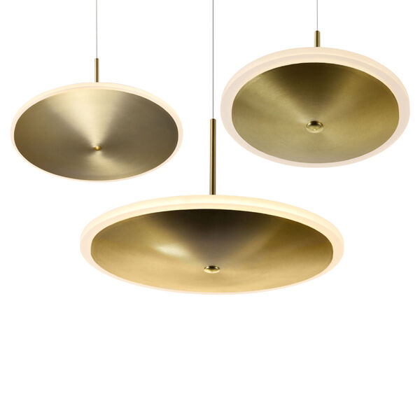 Ovni Brass Five-Light LED Chandelier, image 2
