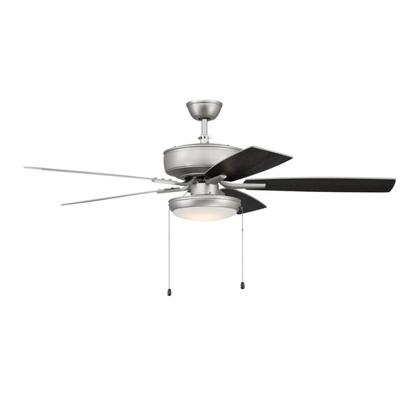 Pro Plus Brushed Satin Nickel 52-Inch LED Ceiling Fan with Frost Acrylic Pan Shade, image 5
