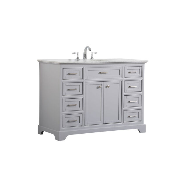 Americana Light Gray 48-Inch Vanity Sink Set, image 5