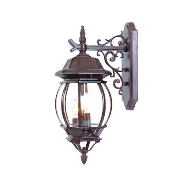 Chateau Burled Walnut Three-Light 21-Inch Outdoor Wall Mount, image 1