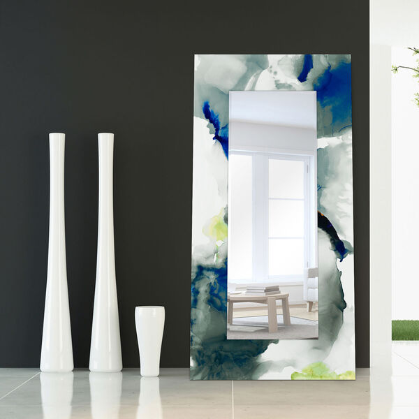 Ephemeral Gray 72 x 36-Inch Rectangular Beveled Floor Mirror, image 5