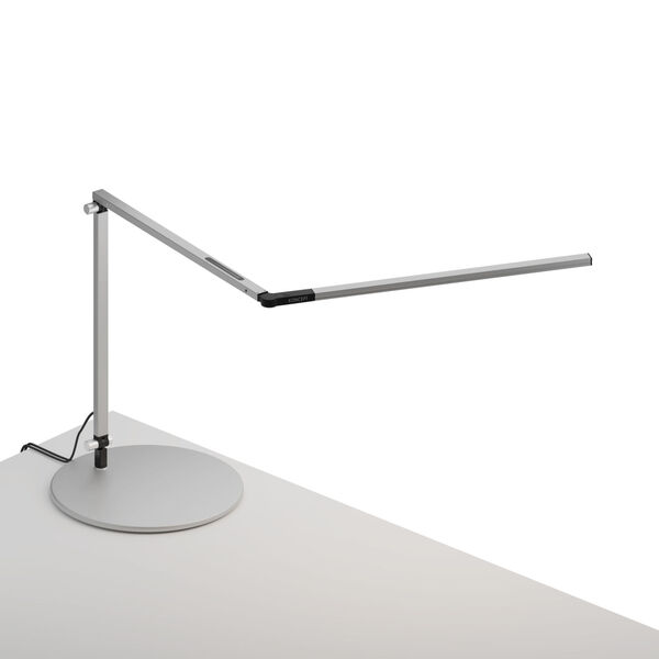 Z-Bar Silver Warm Light LED Slim Desk Lamp with Usb Base, image 1