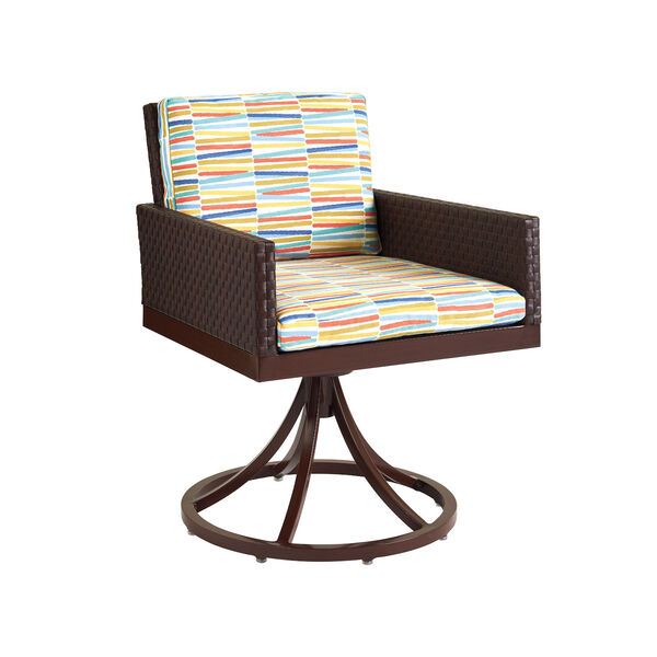 Abaco Walnut Swivel Rocker Dining Chair, image 1