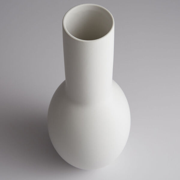 Matte White 8-Inch Impressive Impression Vase, image 2