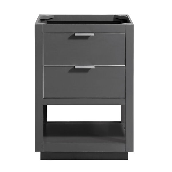 Allie 24-Inch Twilight Gray Brushed Silver Vanity Only, image 1