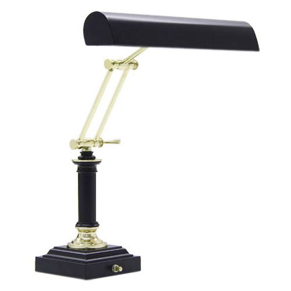 Adjustable 14-Inch Tall Black Piano Lamp, image 1