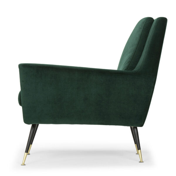 Vanessa Emerald Green and Black Occasional Chair, image 3