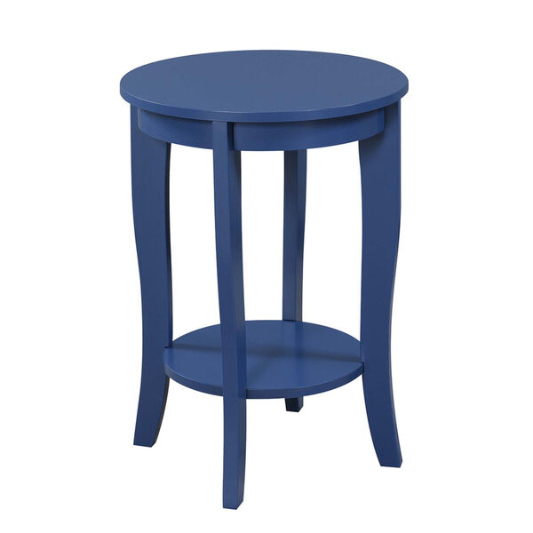 American Heritage Cobalt Blue 18-Inch Round End Table, image 4