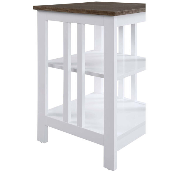 Mission Driftwood White Accent End Table, image 4