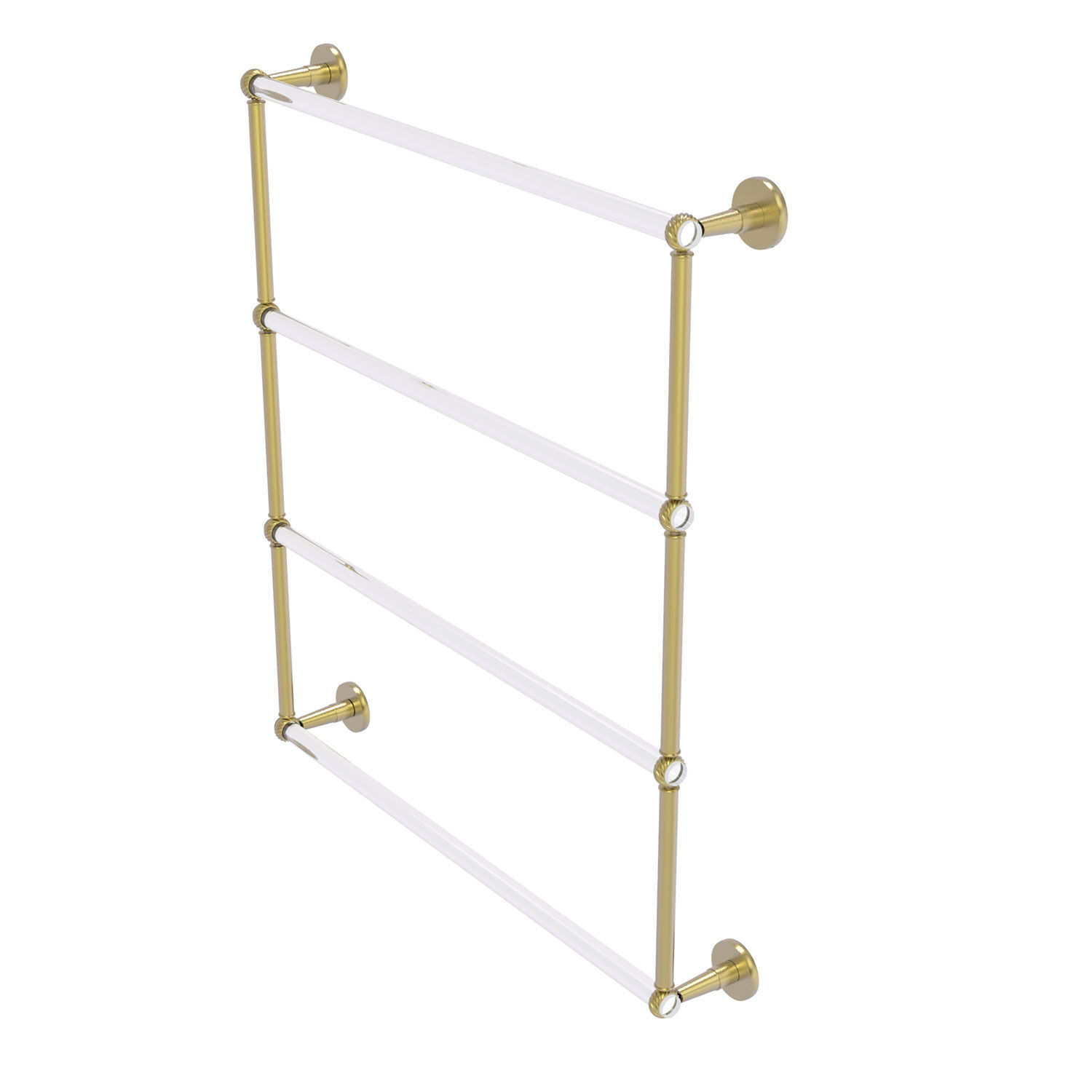 Allied Brass Clearview Satin Brass 4 Tier 30-Inch Ladder Towel Bar