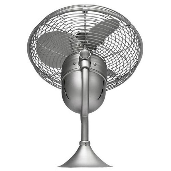 Kaye Brushed Nickel 13-Inch Oscillating Wall Fan with Metal Blades, image 3