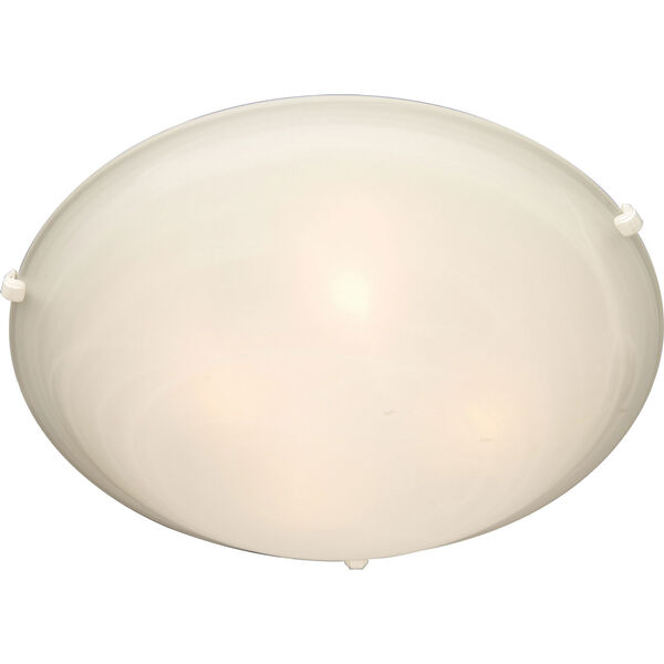 Malaga White Two-Light Flushmount, image 1