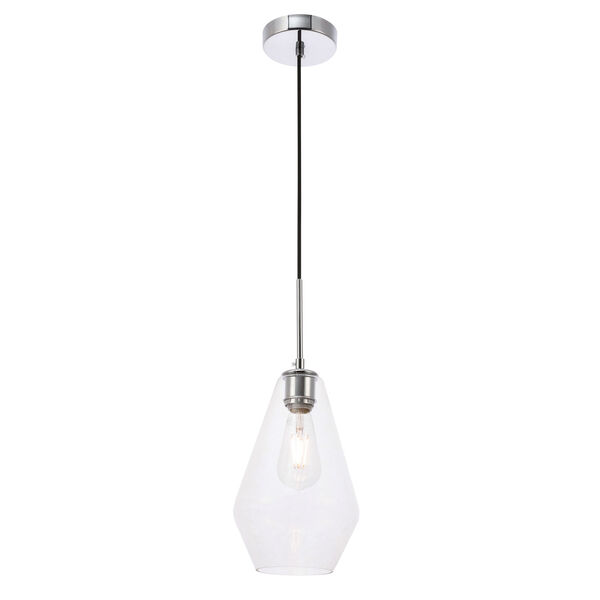 Gene Chrome Seven-Inch One-Light Mini Pendant with Clear Glass, image 6