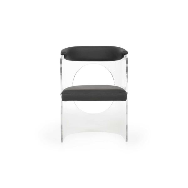 Baran Clear and Black Barrel Back Chair, image 6
