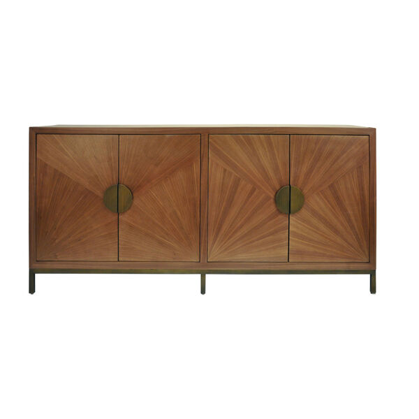 Matte Walnut and Bronze Cabinet, image 2