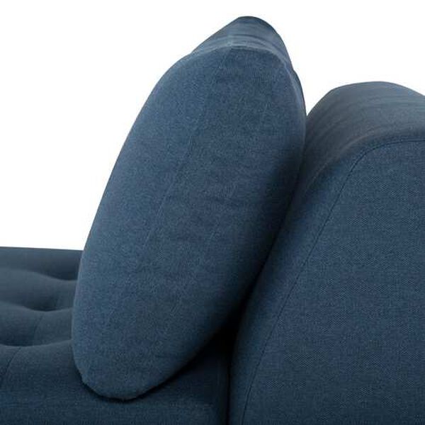 Janis Lagoon Blue Black 34-Inch Armless Sofa, image 4