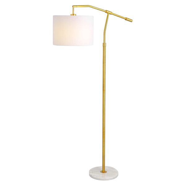 Kenwood Gold and White One-Light Floor Lamp, image 1