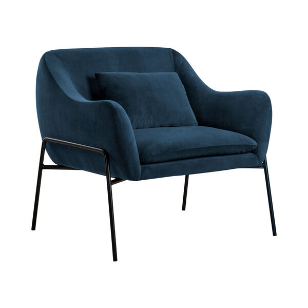 Karen Blue Black Accent Chair, image 1