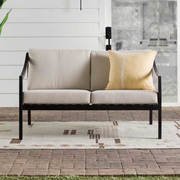 Cologne Outdoor Curved Arm Loveseat, image 2