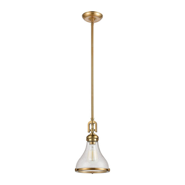 Rutherford Satin Brass One-Light Mini Pendant, image 4