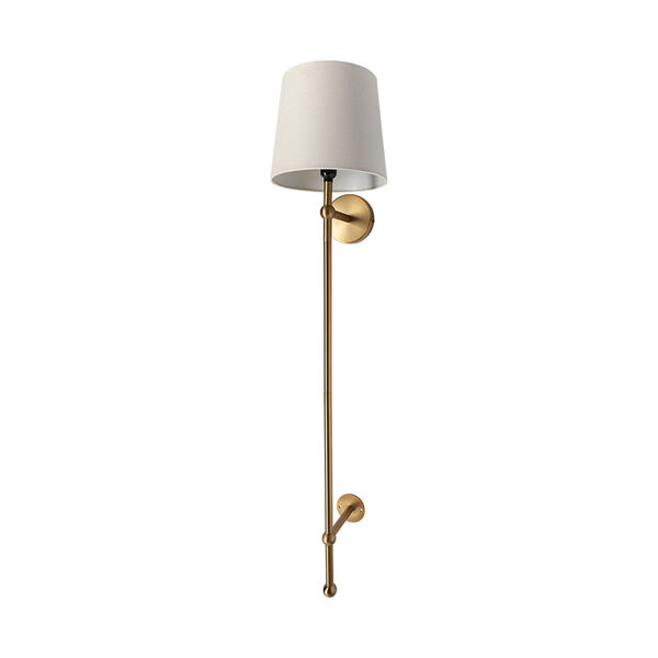 Chester Brass and Cream One-Light Wall Sconce, image 1