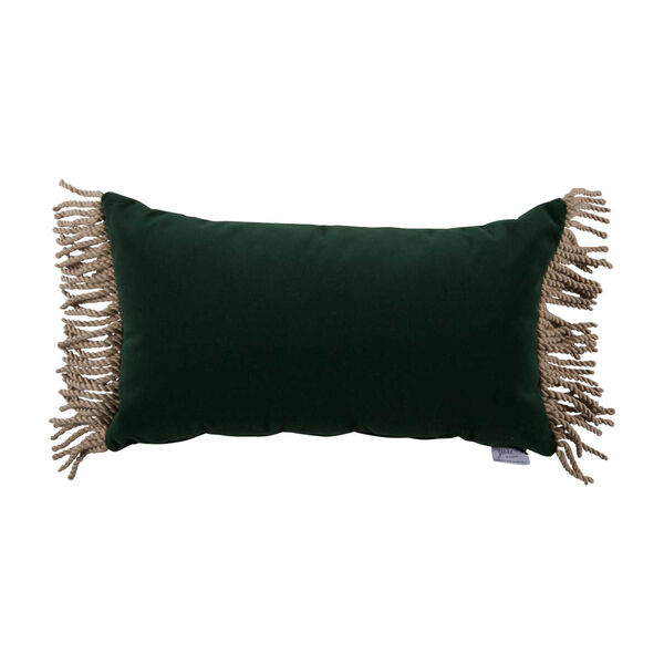 Mallard Dark Velvet and Almod 14 x 24 Inch Pillow with Bullion, image 1