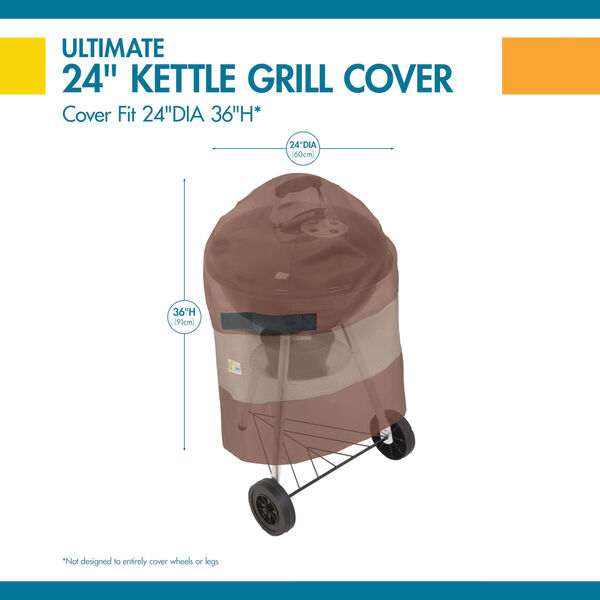 Ultimate Mocha Cappuccino 24-Inch Kettle BBQ Grill Cover, image 2
