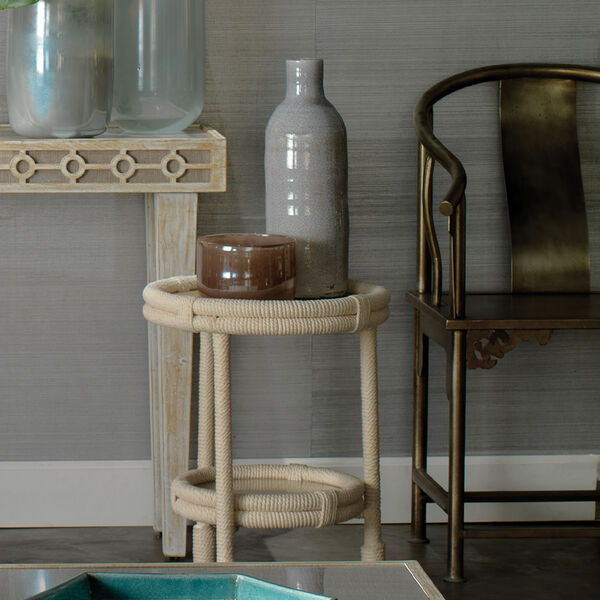 Delta White Rope Side Table, image 2