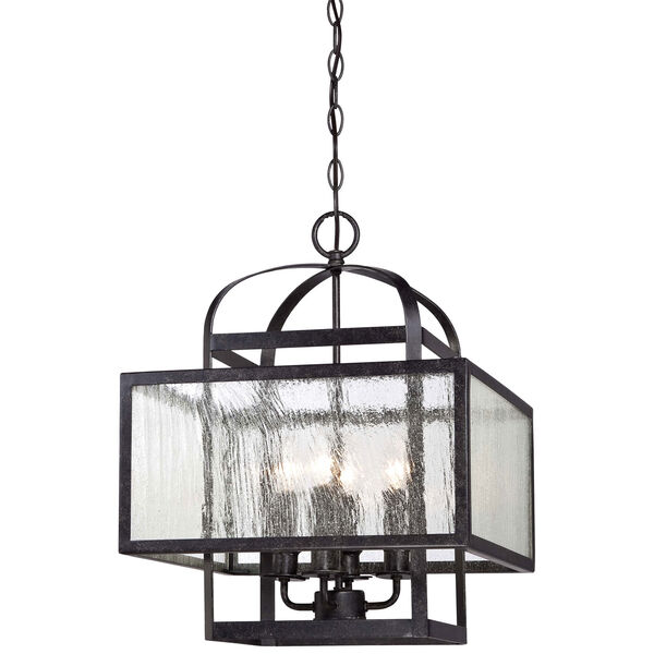 Camden Square Aged Charcoal Four-Light Mini Chandelier, image 1