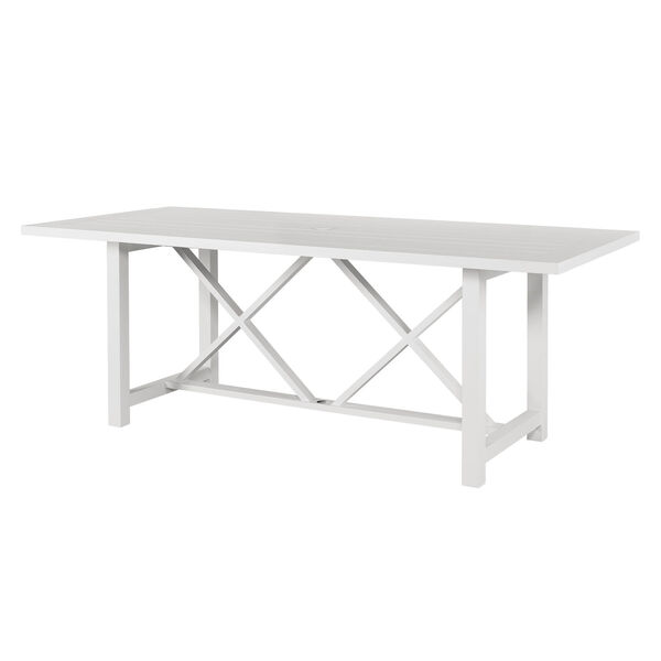 Tybee Chalk White Rectangle Dining Table, image 2