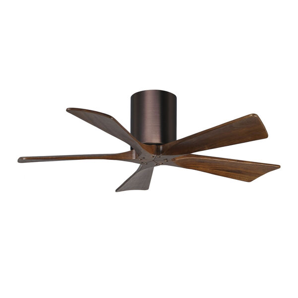 Irene-5H Brushed Bronze and Walnut 42-Inch Outdoor Ceiling Fan, image 1