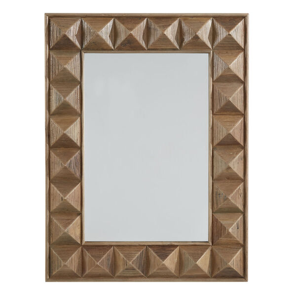 Fisher Reclaimed Wood Rectangular Geometric Faceted Wall Mirror, image 4