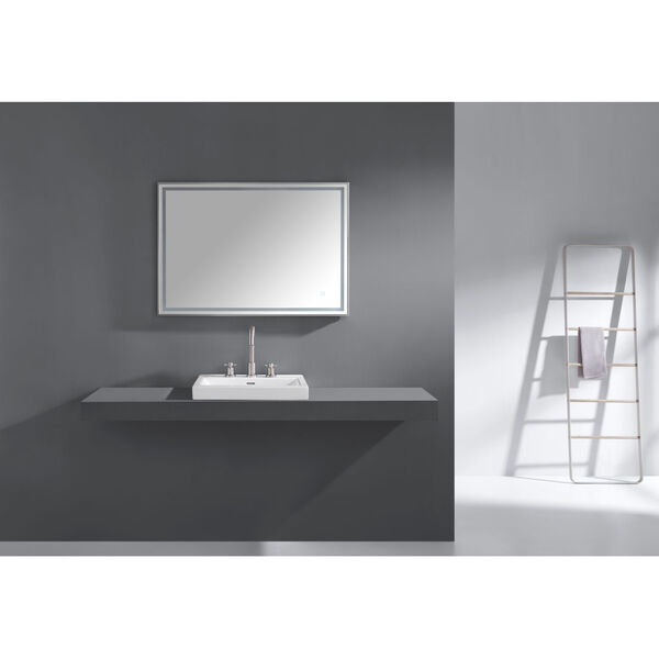 Brushed Stainless 39-Inch LED Mirror, image 4