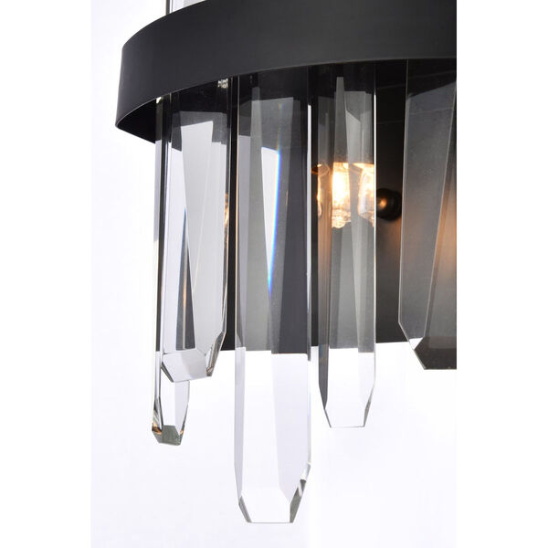 Serena Black and Clear Four-Inch Crystal Bath Sconce, image 4