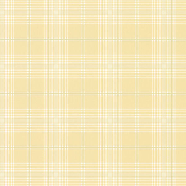 Chic Yellow and Green Plaid Wallpaper, image 1