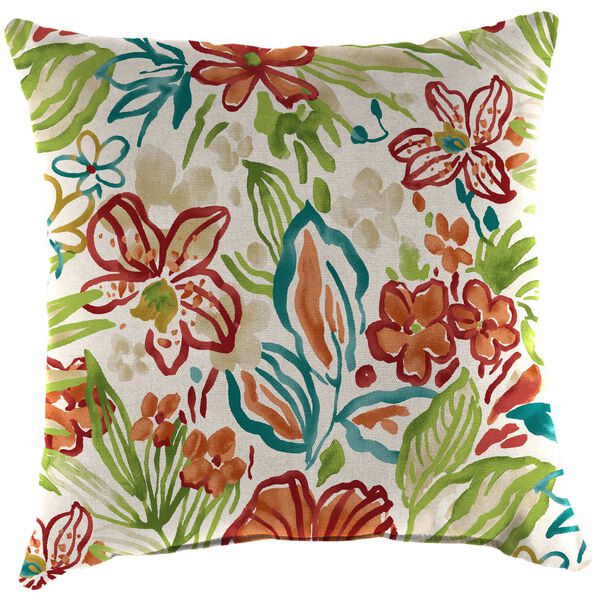 Valeda Breeze Multicolour 18 x 18 Inches Square Knife Edge Outdoor Throw Pillow, image 1