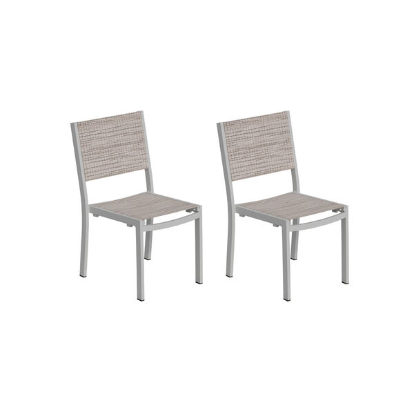 Travira Carbon Bellows Outdoor Sling Side Chair, Set of Two, image 1