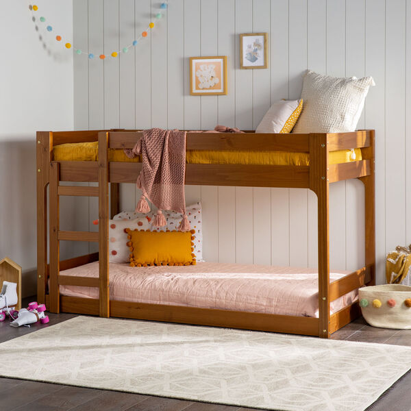 Winslow Caramel Twin Over Twin Mod Bunk Bed, image 1